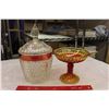 Image 1 : Kings Crown Carnival Glass (2 Pieces)