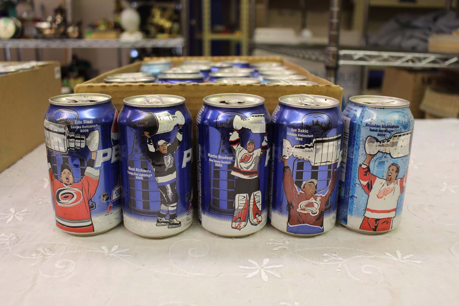 Lot of NHL Stanley Cup Pepsi& Diet Pepsi Cans (Labeled w/NHL Players)