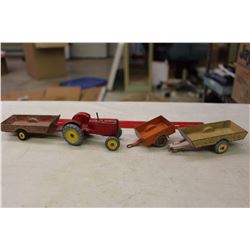 Dinky Toys(4): Massey Harris Tractor& Farm Trailers
