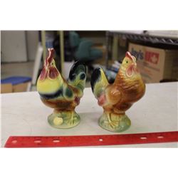 Pair of Vintage China Roosters