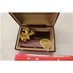 Gold Plated Leaf Pendant&Pin (Large)(People's Limited Edition)