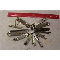Vintage Bottle Openers (13)(Hamm's, Mason's, Newell, Schmidt, Etc;)