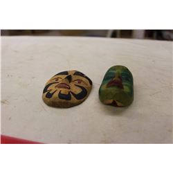 Small Hand Carved Masks (2)