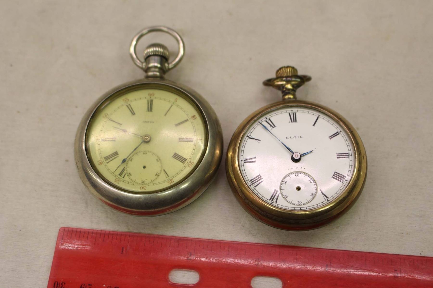 Elgin&Omega Railroad Pocket Watches (Running, Need Second Hands)