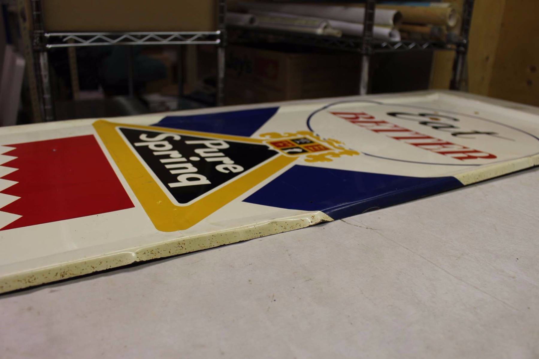 Pure Spring Ginger Ale Metal Sign, 53