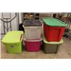 Image 1 : Lot of Big Plastic Totes/Containers (5)w/Matching Lids