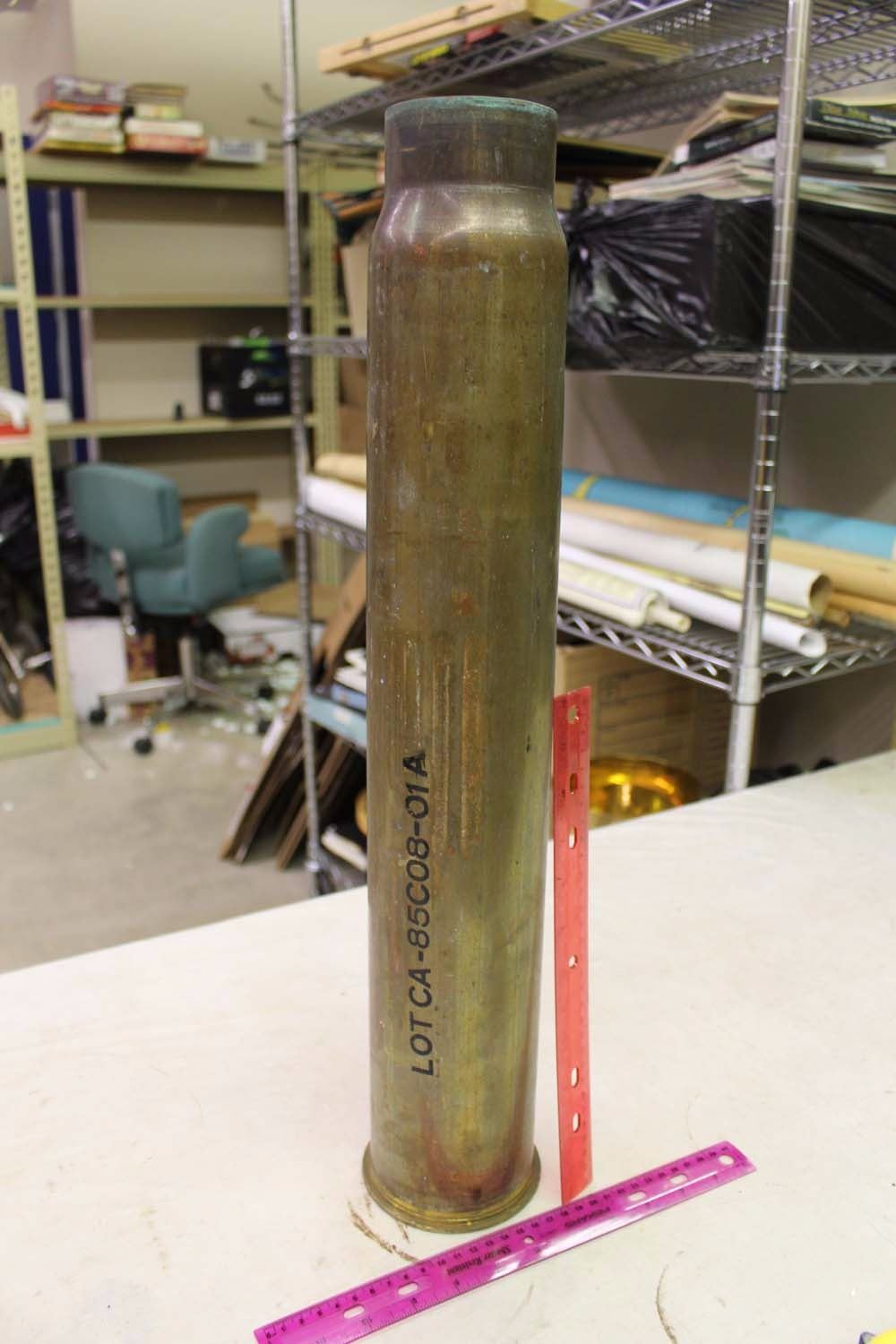 Large Spent Artillery Shell Casing