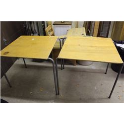 Pair Of Wood Card Tables (34"x30"x30")
