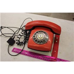 Plastic Red Dial Telephone