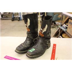 Harley Davidson Leather Boots, Approx Size 9