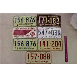 Assortment Of Vintage Licence Plates