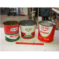 Co-op Tins (3)(Grease, Antifreeze)