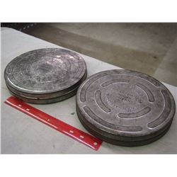 Pair Of Metal Film Reel Canisters