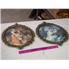 Image 1 : Pair Of Rounded Glass Wall Hangings
