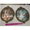 Image 3 : Pair Of Rounded Glass Wall Hangings