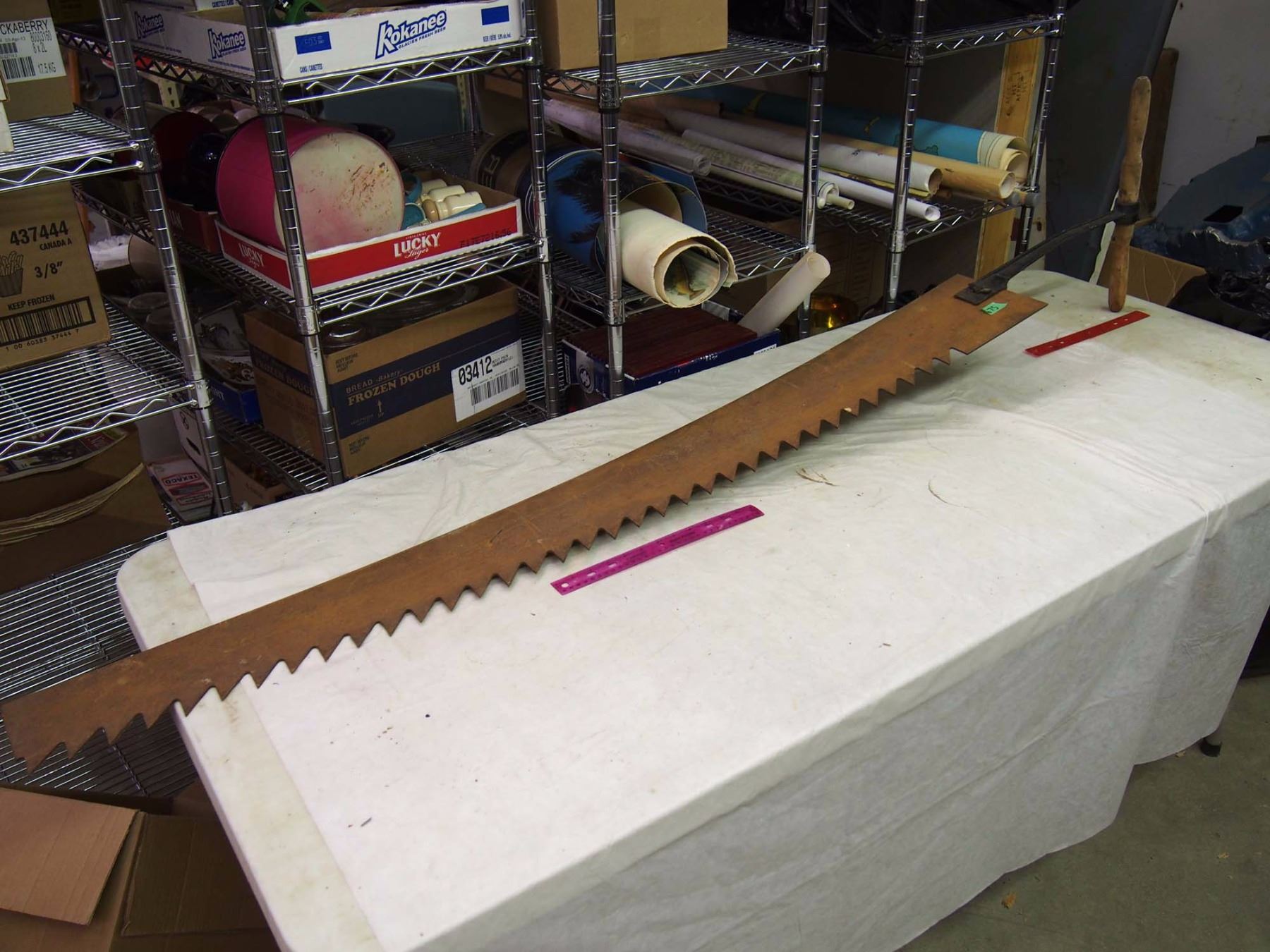 Large Vintage Ice Saw