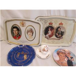 Royalty Related (Trays (2), Plates (2) Tea Cup And Saucer