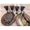 Image 1 : Silver Plated Serving Sets And 4 Goblets