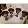 Image 4 : Silver Plated Serving Sets And 4 Goblets