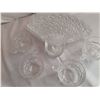 Image 1 : Glass Fan Shaped Luncheon Plates With Cups (4)