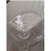 Image 2 : Glass Fan Shaped Luncheon Plates With Cups (4)