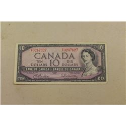 Canadian 1954 $10.00 Bill