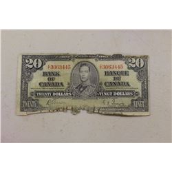 Canadian 1937 $20.00 Bill