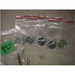 American Silver Pennies 1943