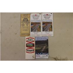 Lot of Canada Maps(5)(Manitoba&Saskatchewan Texaco, Etc;)