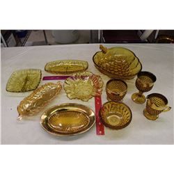 Lot of Amber Glassware