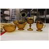 Image 3 : Lot of Amber Glassware