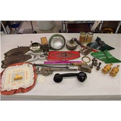 Lot of Misc.(Emerson Brantingham Sign, Assorted Tools, Etc;)