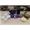 Image 1 : Lot of Blue&Black Coloured Dishware (Two Pyrex Pieces)