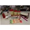 Image 1 : Lot of Red Coloured Kitchenware (Rose Matchbox, Canisters, Etc;)