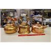 Image 1 : Lot of Vintage Copper Tea Pots (3)
