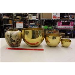 Three Copper Stockholm Containers w/Vase