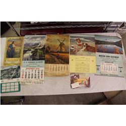 Lot of 1950s Calendars (One 1948 Calendar)