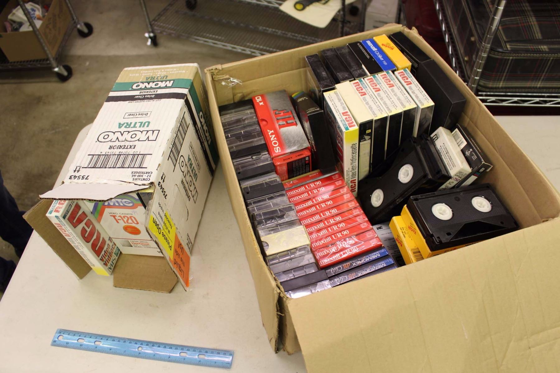 Huge Lot Of Unused VHS And Cassette Tapes