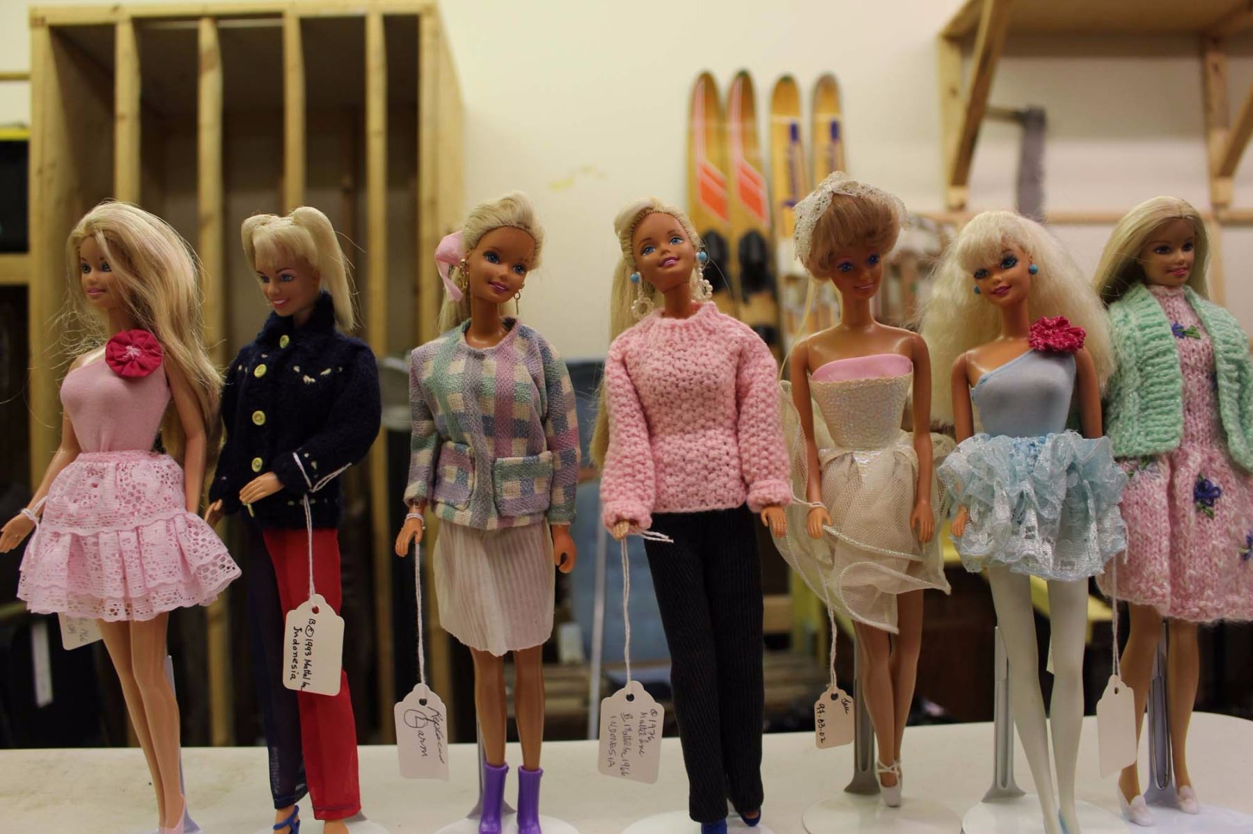 Lot Of Vintage Barbie & Toy Dolls (8) (7 On Stands)