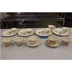 Georgian 22KT Gold China Cups&Saucers