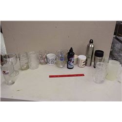 Lot Of Glass Mugs, Coffee Cups And Related