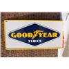 Image 1 : Goodyear Tires Embossed Tin Sign, Original Condition