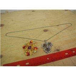 Glitzy Necklace And Brooch (Can be worn as a pendant also)