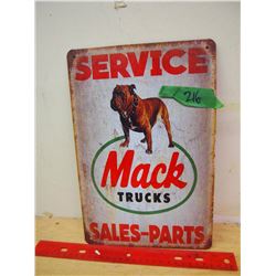Fantasy Mack Truck Service Metal Sign
