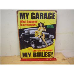 My Garage Metal Sign 12"x16"