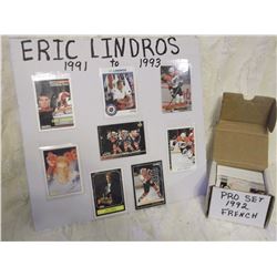 Eric Lindros Hockey Cards (1991-1993) W/ 1992 Pro Set French Edition