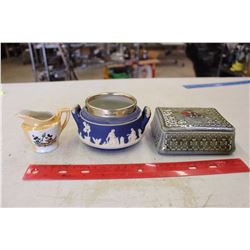 Irish Porcelain Trinket Box, Mickey&Miney Tiny Cup, Etc