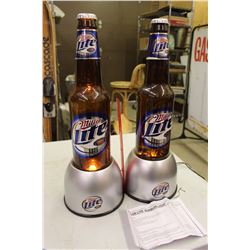 Miller Lite Bubbler Lights (2)(One Needs Repairs)