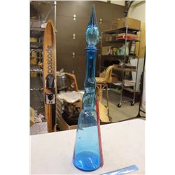 Large Blue Glass Decanter