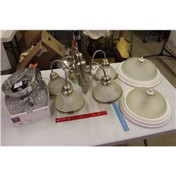Chandeliers (2)& Light Covers (2)